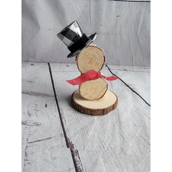 rustic wooden snowman handmade winter decor Countrycore Farmhouse 3 - Picture 1 of 6